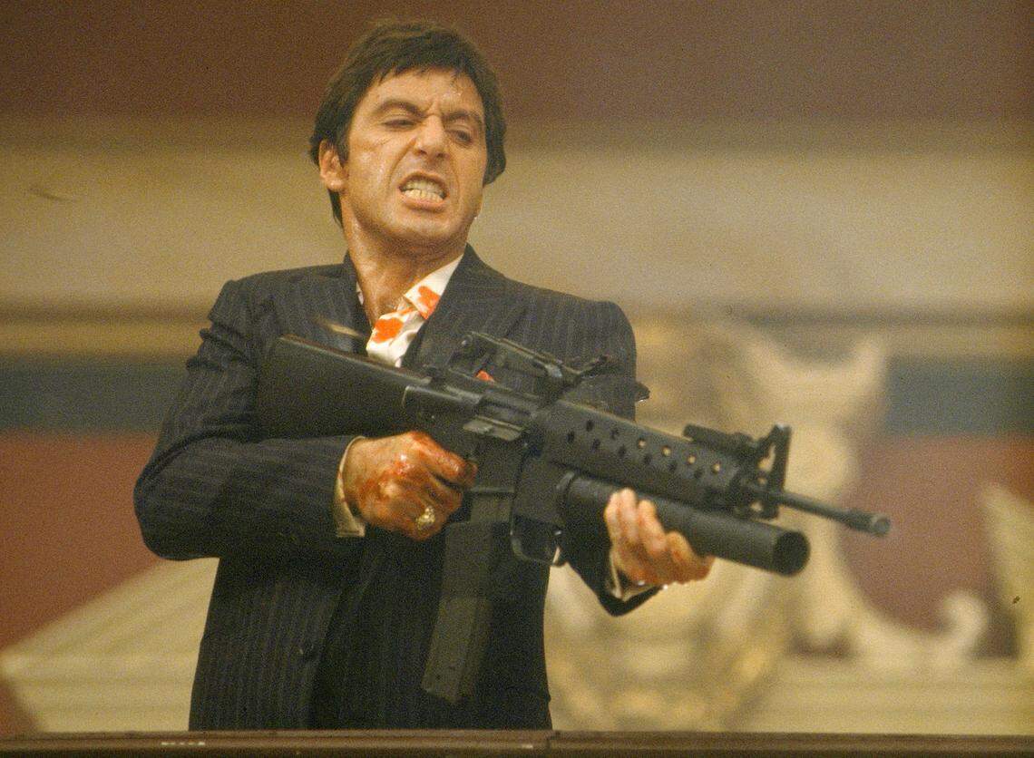 When he wasn’t playing with his little friend, Tony Montana was calling his friends from his 305 number and also snorting boatloads of cocaine.