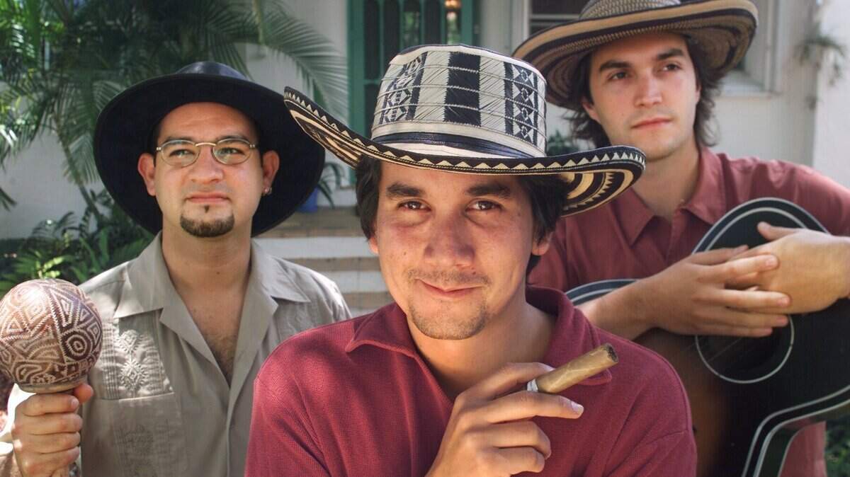 A photo of the quintessential Miami band Bacilos in 2001. The group was made up of  band leader Jorge Villamizar, center, with Jose Javier (J.J.) Freire, left, and Andre Lopes.