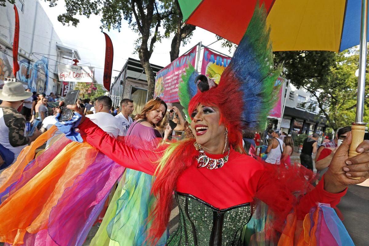 Alexis Fernandez Mena as Marytrini at Gay8 Festival to celebrate LGBT culture on Calle Ocho in the heart of Little Havana on Sunday, January 15, 2017.