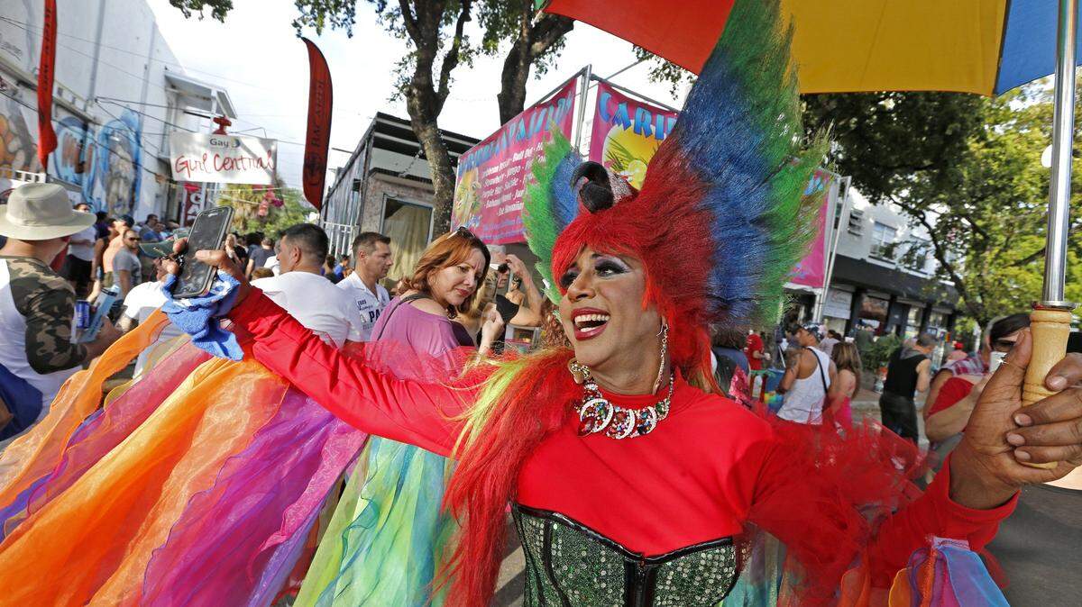 Alexis Fernandez Mena as Marytrini at Gay8 Festival to celebrate LGBT culture on Calle Ocho in the heart of Little Havana on Sunday, January 15, 2017.