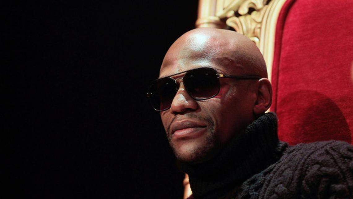 NEW YORK, NY - FEBRUARY 28:  Floyd Mayweather attends a press conference to promote his upcoming fight with Miguel Cotto on May 5 at the MGM Grand in Las Vegas at the The Apollo Theater on February 28, 2012 in New York City.  (Photo by Chris Trotman/Getty Images)