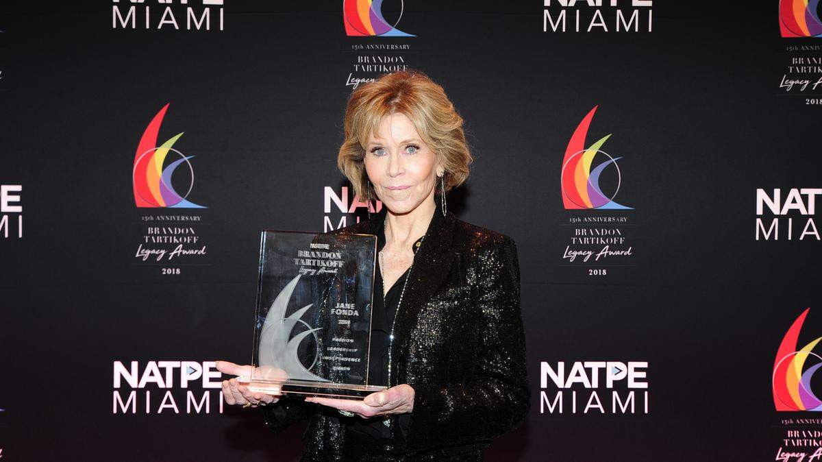 Jane Fonda receives 2018 NATPE’s 15th Annual Brandon Tartikoff Legacy Award at the Eden Roc Hotel in Miami Beach