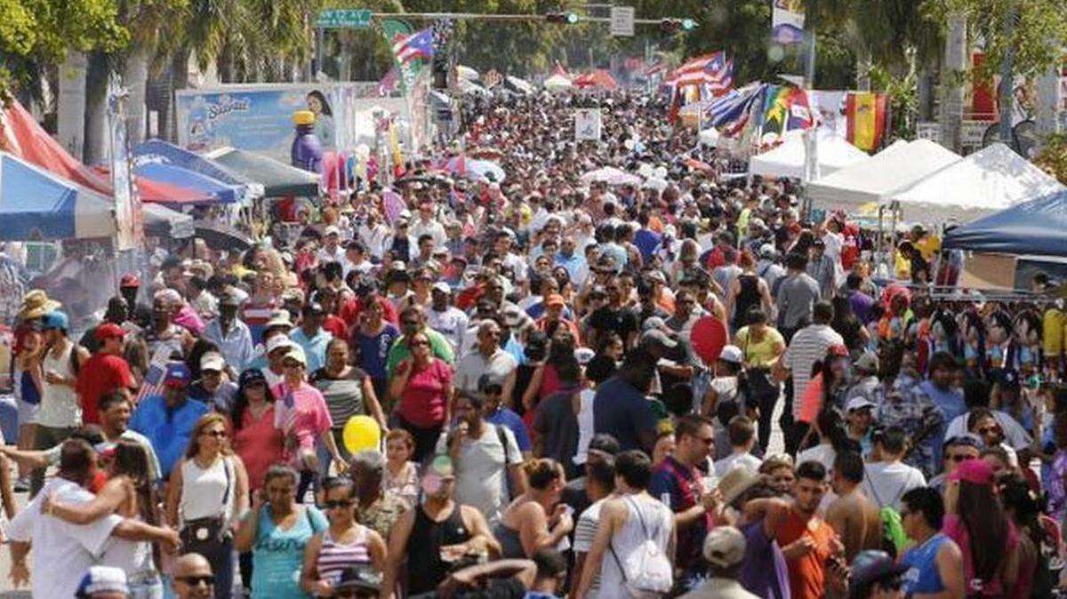 The Calle Ocho festival means food, music, dancing - and crowds.