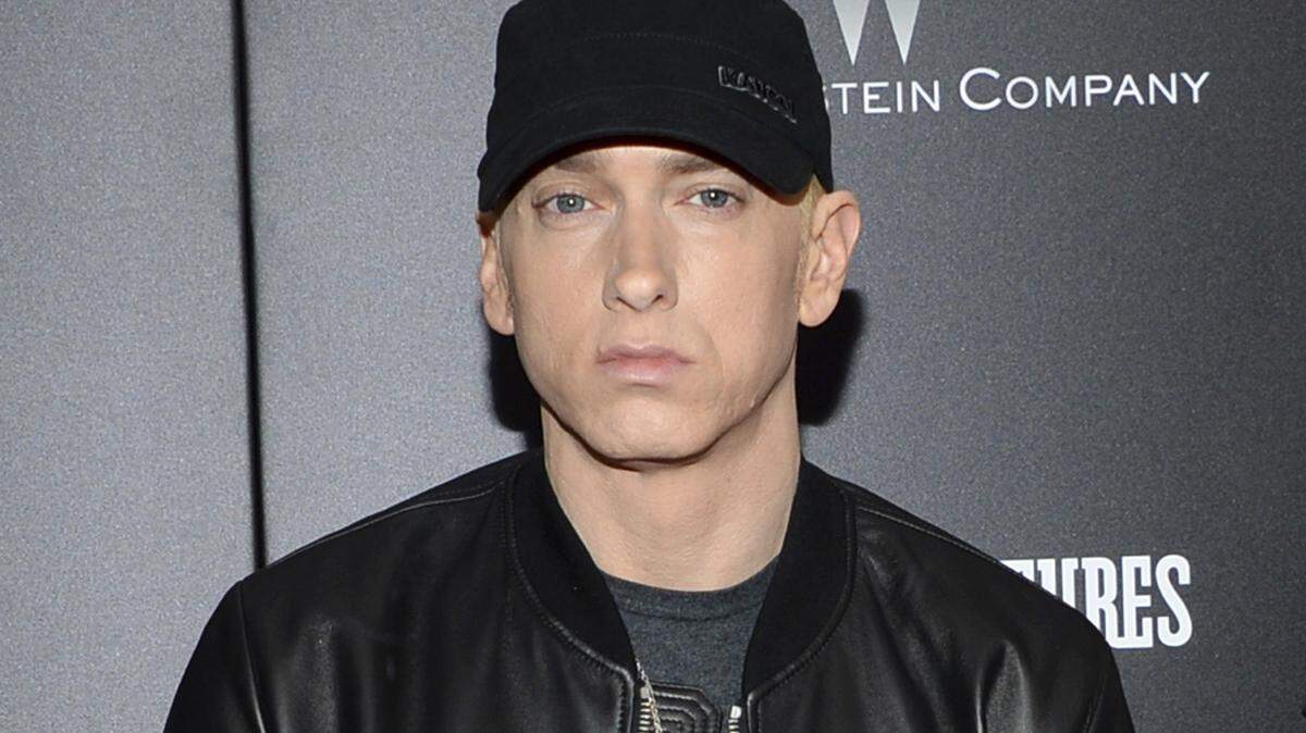 Eminem attends the premiere of “Southpaw” in New York. (Photo by Evan Agostini/Invision/AP, File)