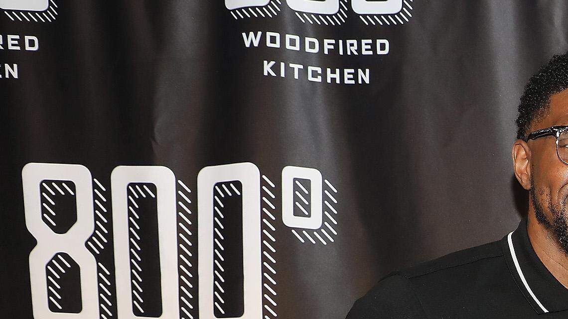 AVENTURA, FL - SEPTEMBER 13:  Udonis Haslem and Dwyane Wade attend a VIP Opening Party For Their New Restaurant, 800 Woodfired Kitchen on September 13, 2018 in Aventura, Florida.  (Photo by Alexander Tamargo/Getty Images for 800 Woodfired Kitchen)