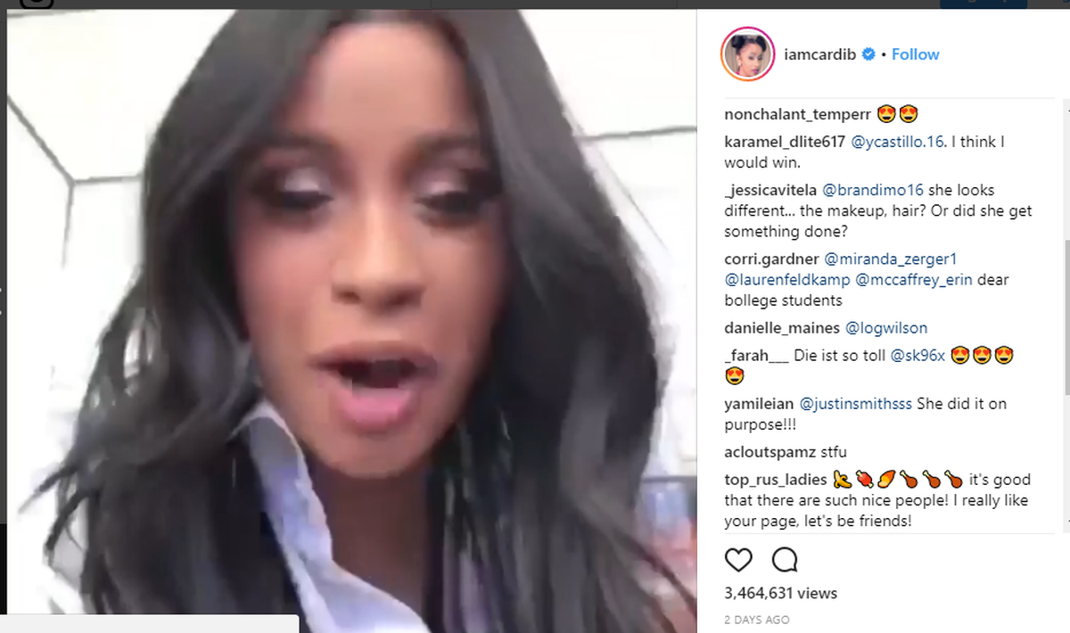 Cardi B. isn't telling