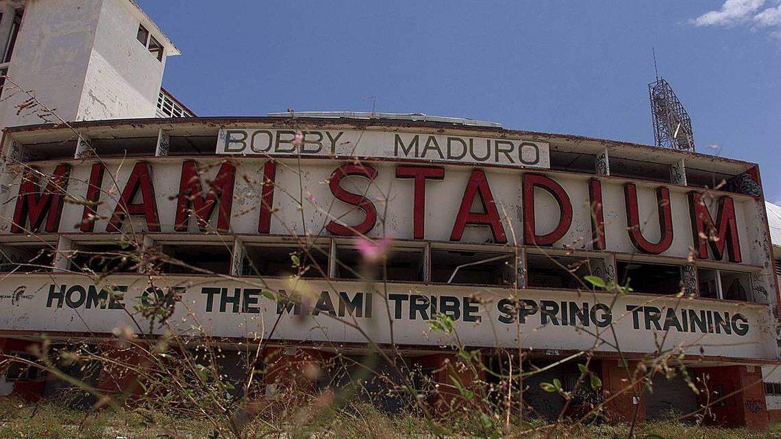 The Miami Stadium now called Bobby Maduro Stadium on the corner of 10th Street and 23 Street, was abandoned for a decade before its demolition in 2001.