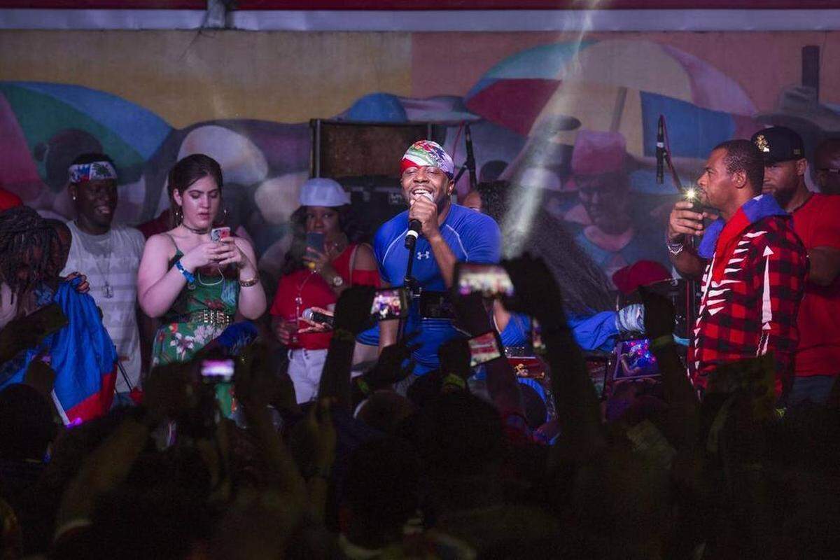 Wyclef Jean performs during Sounds of Little Haiti at the Little Haiti Cultural Complex in Little Haiti on May 19, 2017.
