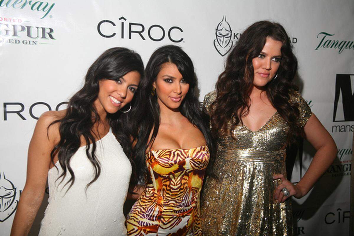 Kourtney, Kim and Khloe at New Years Eve 2008 at Mansion hosted by Kim Kardashian. Photo Credit: A. Gilbert / PR Photos