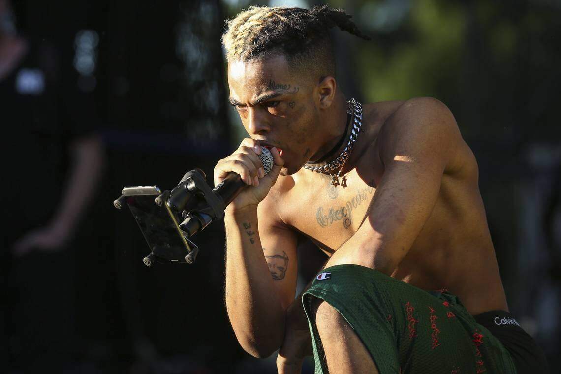 XXXTentacion performs during the second day of the Rolling Loud Festival in downtown Miami on May 6, 2017.