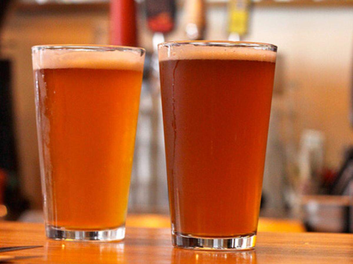 Beer! At Harry’s Pizzeria in Coconut Grove.
