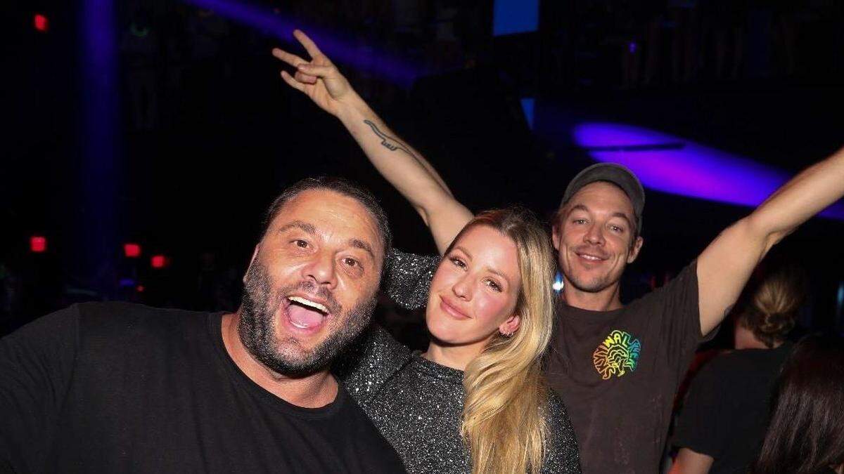 LIV's David Grutman and British singer Ellie Goulding with or without a baby bump Saturday at LIV