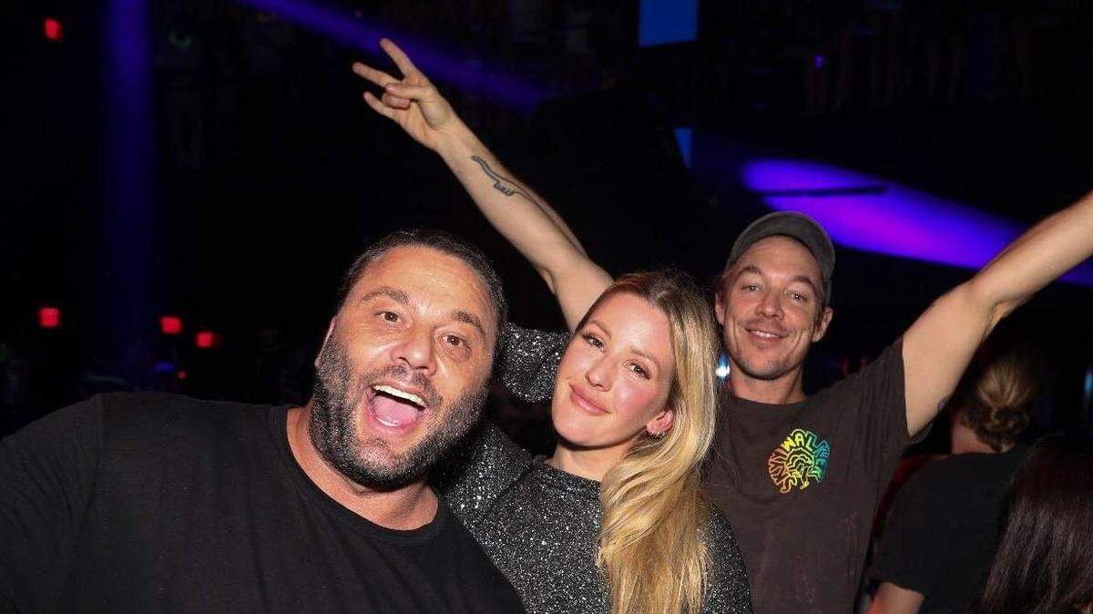 LIV's David Grutman and British singer Ellie Goulding with or without a baby bump Saturday at LIV
