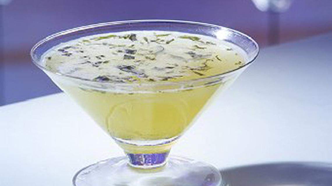D's Cilantro Martini: mint is so five minutes ago.