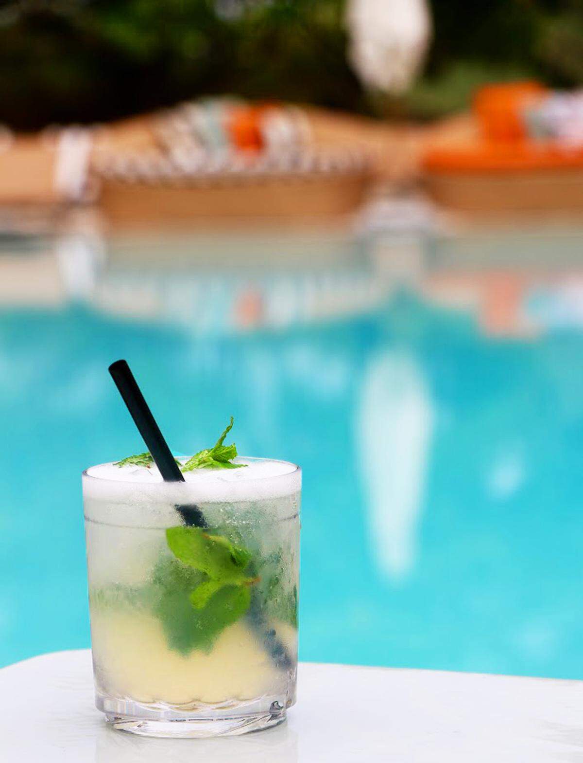 Poolside cocktails at Hyde Beach.