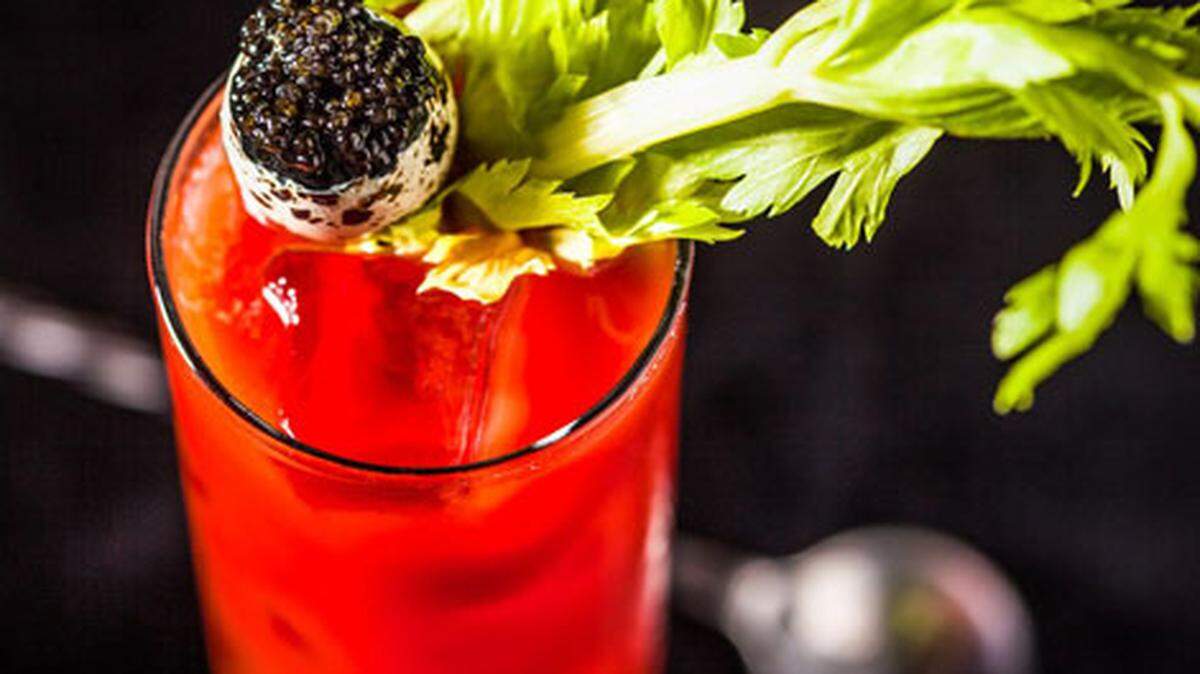 Smoked Salmon Caviar Bloody Mary at The Flat. Photo: Gary James