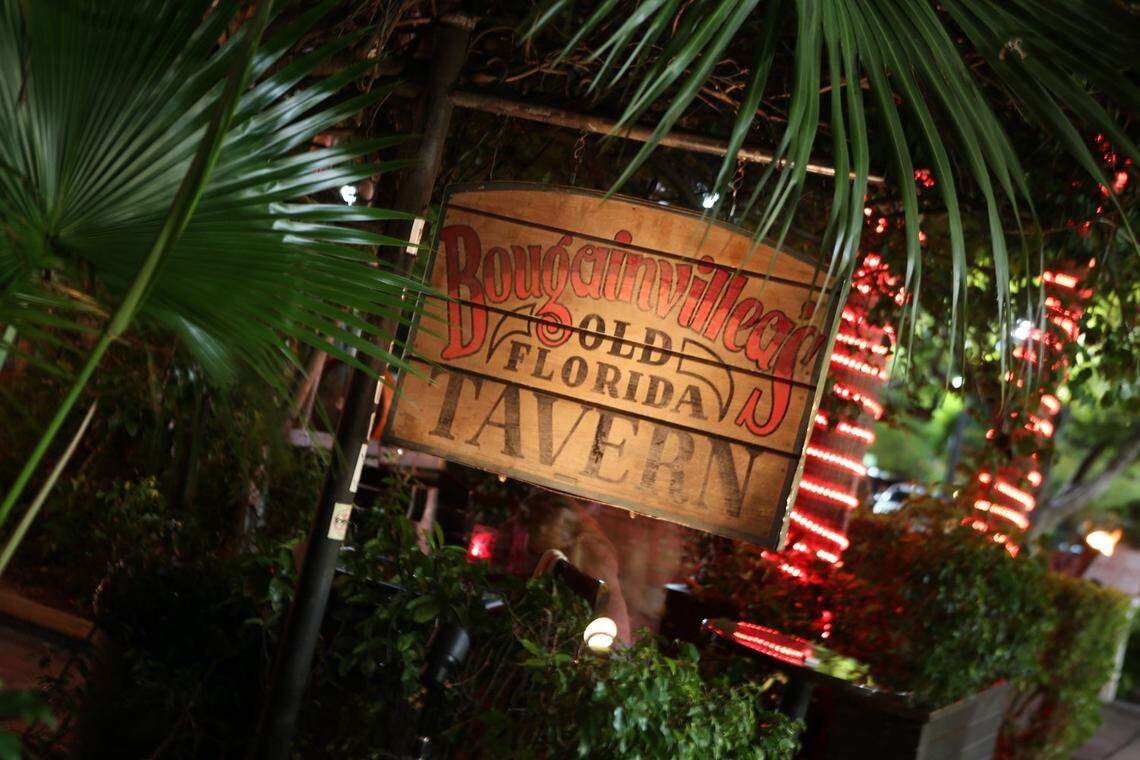 Alex Mateo de Acosta/El Nuevo Herald at Bougainvillea’s Old Florida Tavern in South Miami.