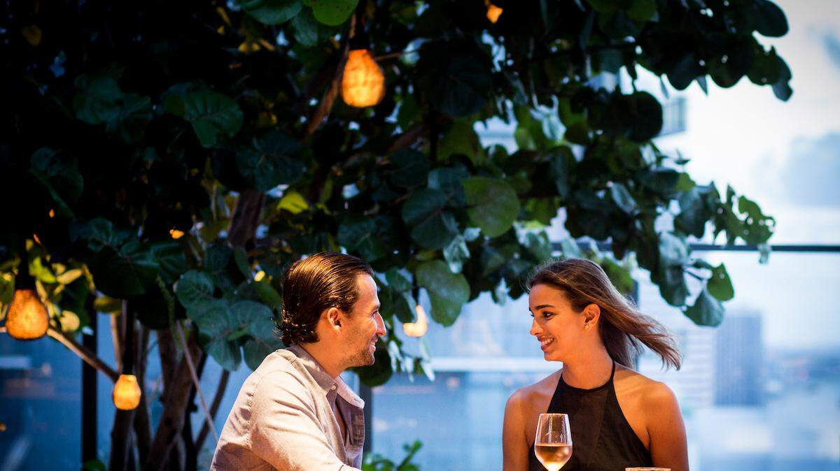 Rooftop drinks at EAST, Miami's Sugar