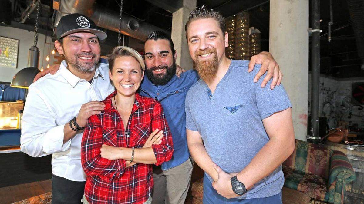 Bitter Truth co-owners Ryan Alfrey, Sarah Porter, Brian Canales and Teddy Collins, at their Midtown bar.