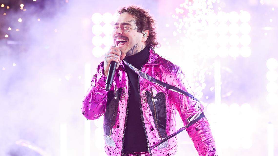 Post Malone, who performed here at the Times Square New Year’s Eve 2020 Celebration on December 31, 2019 in New York City, is headlining the Sunday night, May 10, Rolling Loud festival date at Miami Gardens’ Hard Rock Stadium. A$AP Rocky and Travis Scott headline the May 8th and 9th dates.