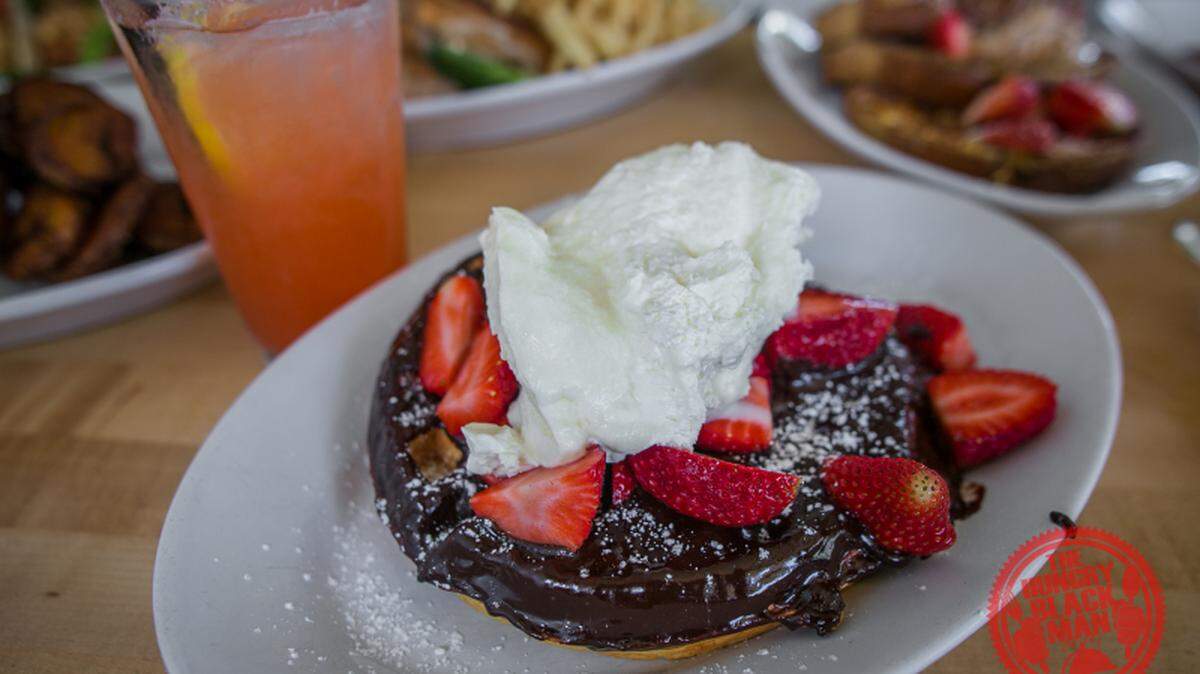 Brunch is the time to come to Morgan's in Wynwood, for dishes such as their chocolate Belgian waffle.