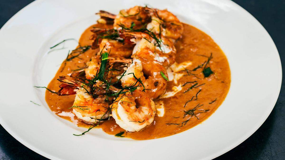 Panang curry at Moon Thai and Japanese restaurant is available with several meats, including jumbo shrimp.