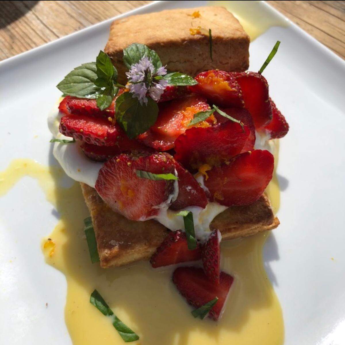 Strawberry shortcake at CHARCOAL Garden Bar + Grill at Wynwood Yard. (Handout)