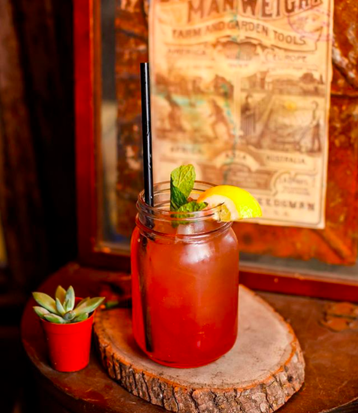 Drinks like the Miraculous Cure come in mason jars  at Mr. Wright's Gold Diggers Saloon.