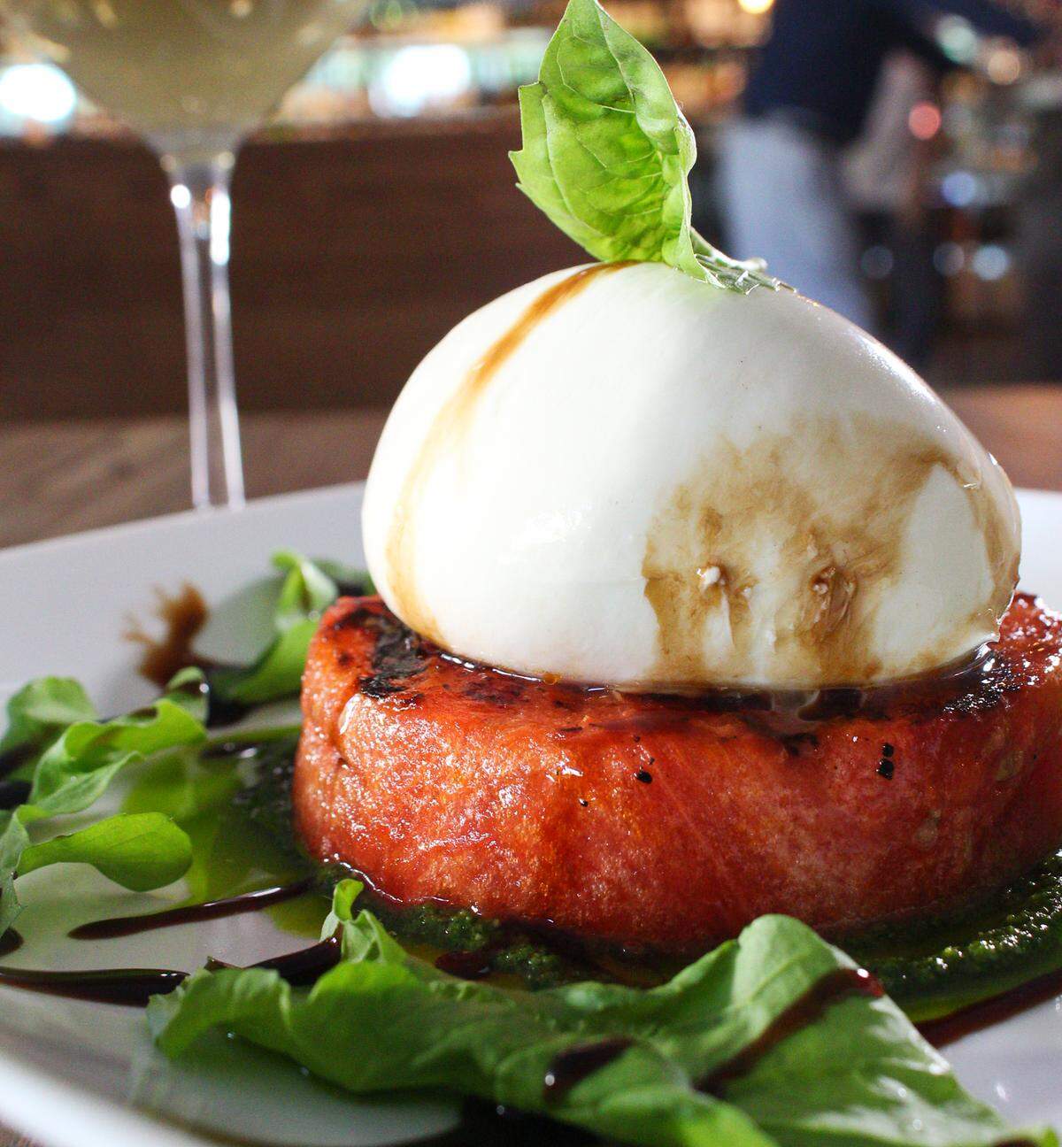 Is this burrata on grilled watermelon real or a dream?