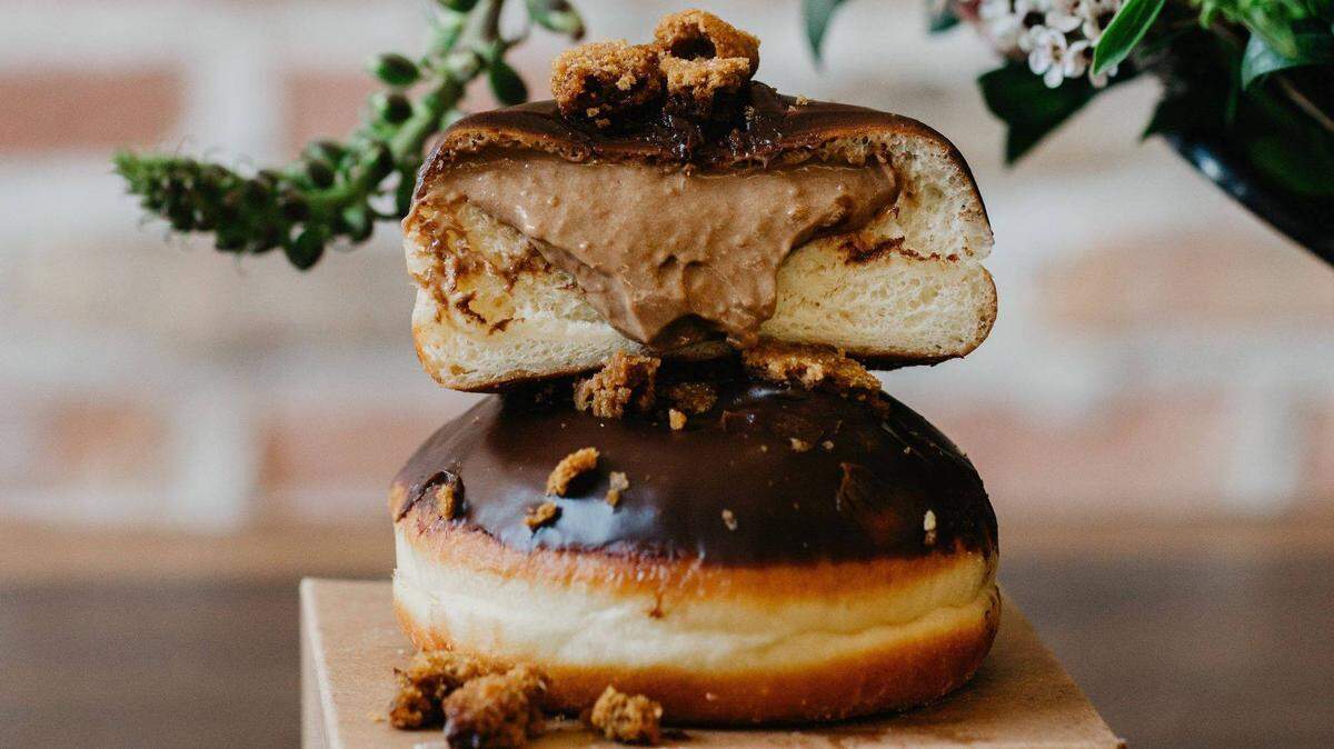 Miami has a doughnut obsession. Salty Donut is one of a half dozen independent doughnut shops and it sets itself apart with gourmet flavors like this Chocolate Blondie (malted chocolate cream with a chocolate ganache).