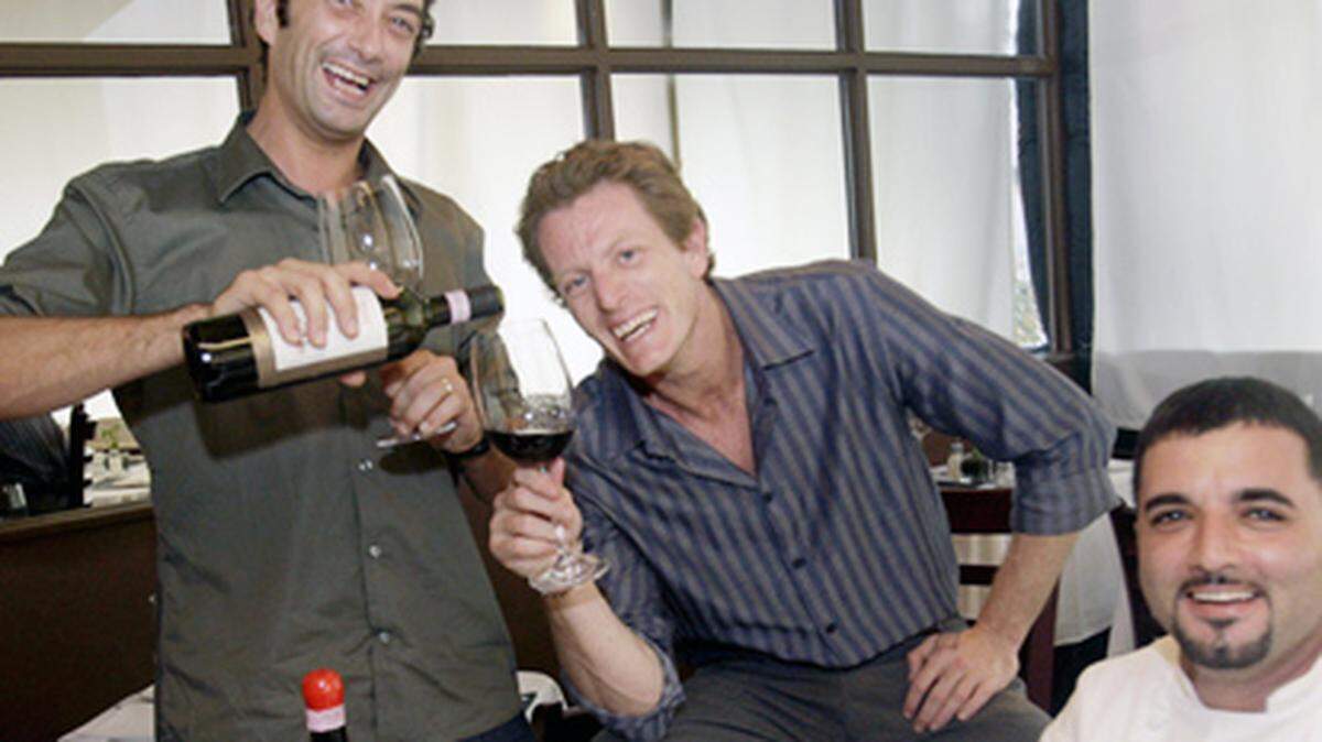 From left: Cantina 27 owners Davide Caldara and Luca Laborante with executive chef Luciano Sautto.