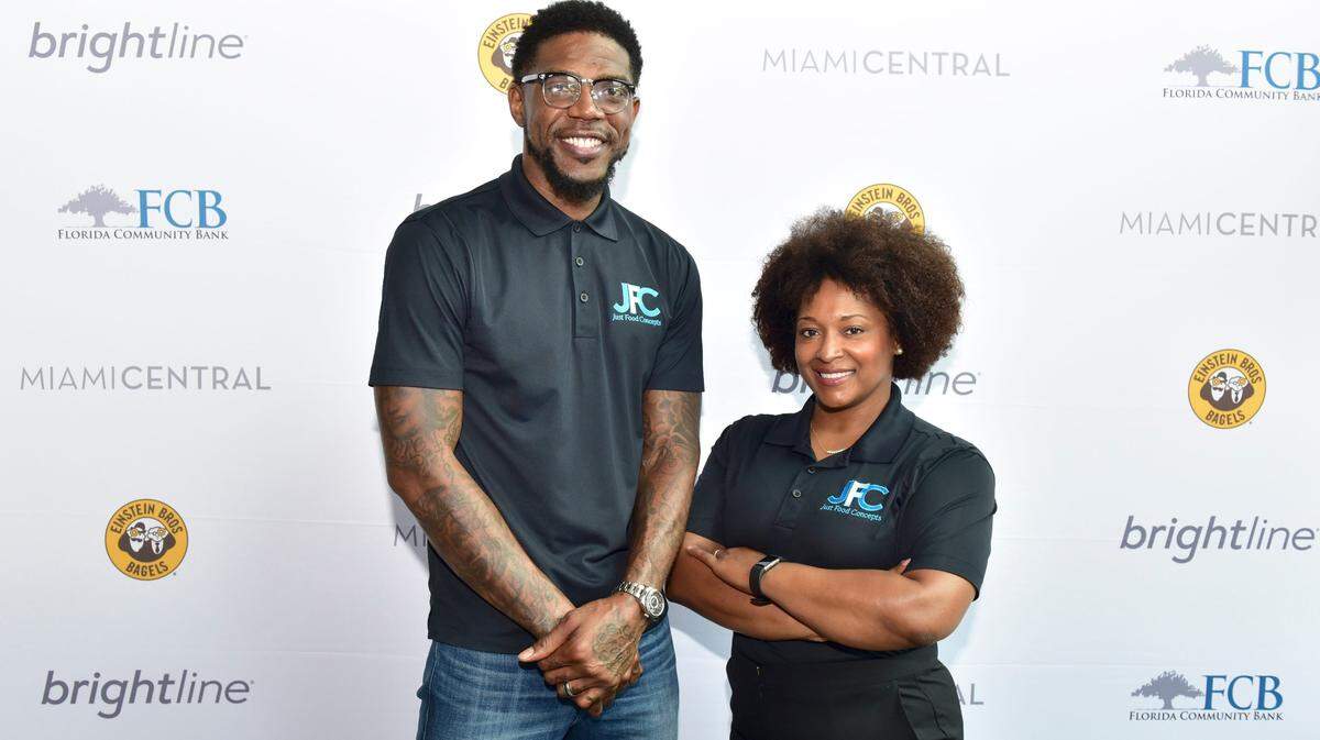 Udonis Haslem and biz partner Ramona Hall