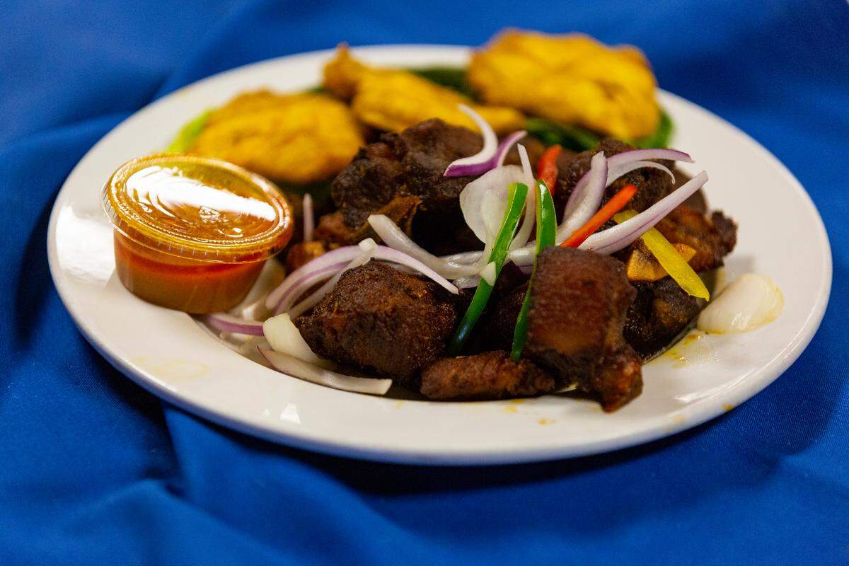 Griot or griyot is a dish of deep-fried pork chunks that is typical of Haitian cuisine.