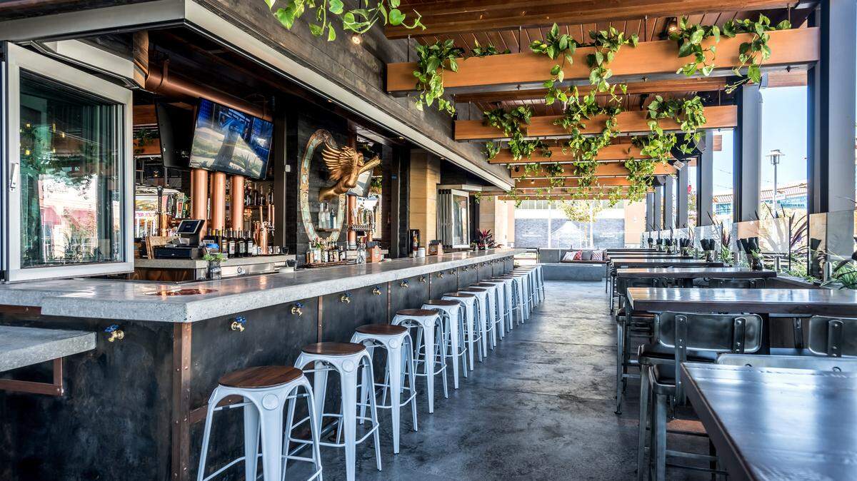 The outside terrace at Copper Blues Rock Pub & Kitchen, coming to Doral.