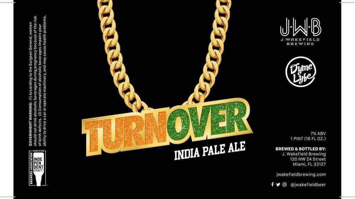 The logo for J. Wakefield Brewing’s Turnover Chain IPA. (J. Wakefield Brewing)