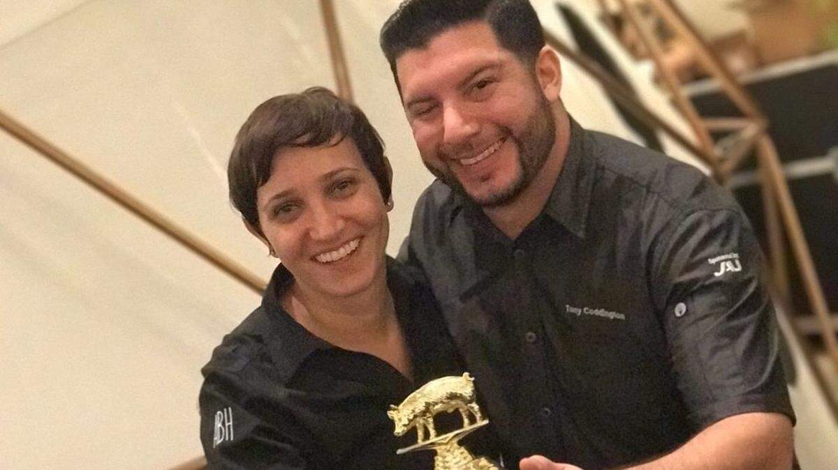 Chef Paula DaSilva of the new Artisan Beach House won the annual Cochon 555 cooking competition Sunday at the Ritz-Carlton South Beach.