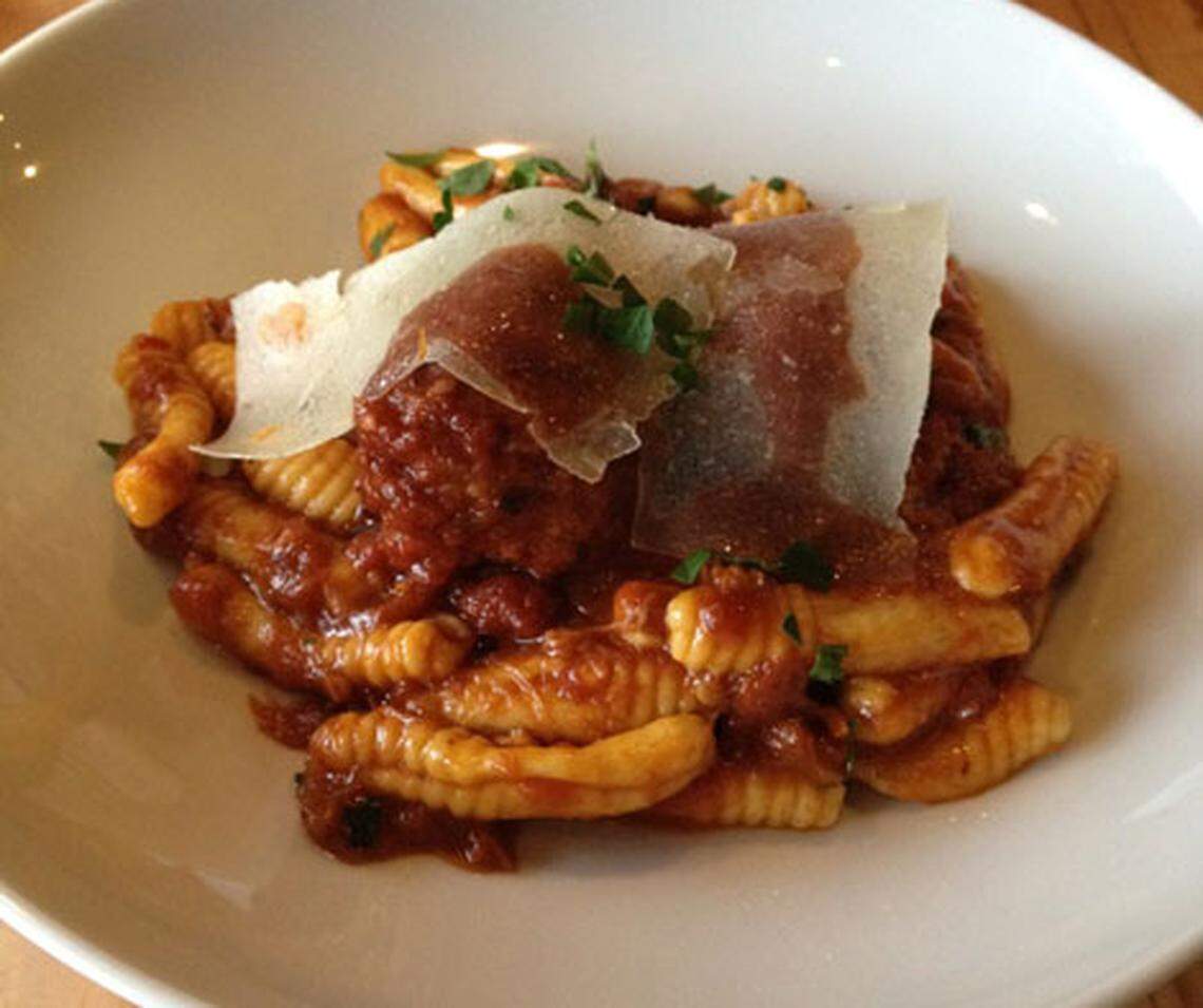 Cavatelli Macchialina (meatballs, porchetta and pecorino) at Macchialina