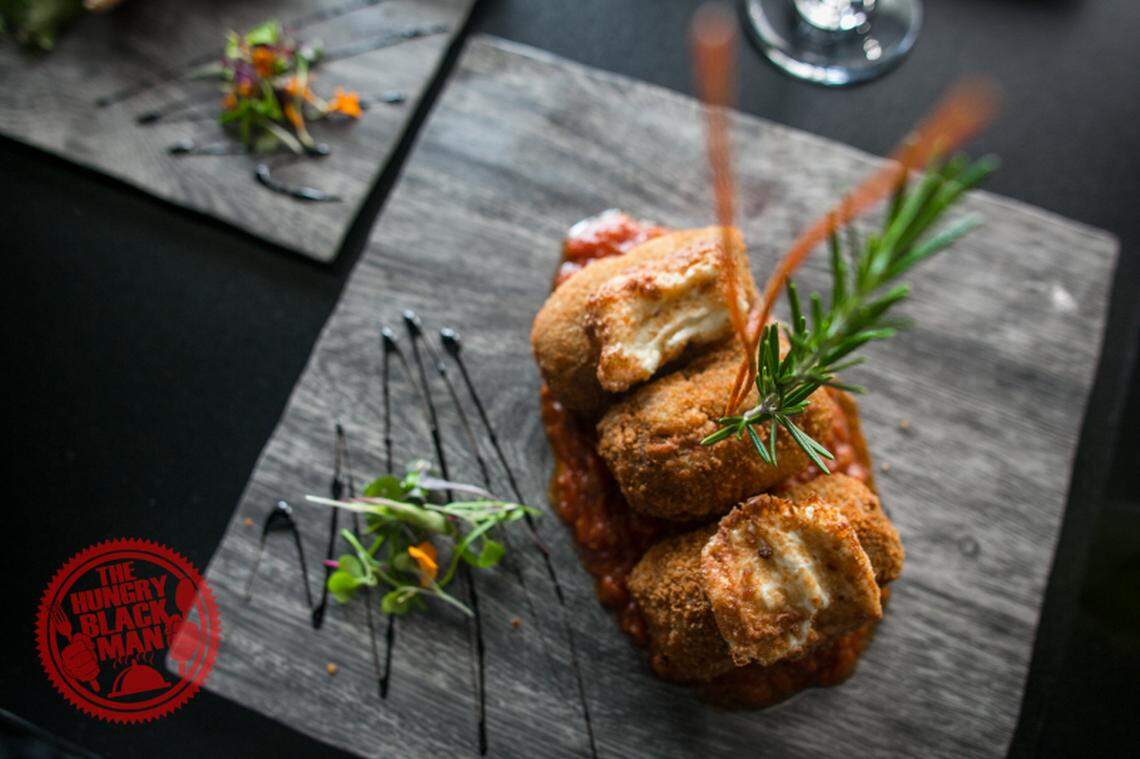 The mangu croquettes fuse an African staple with Caribbean flair.