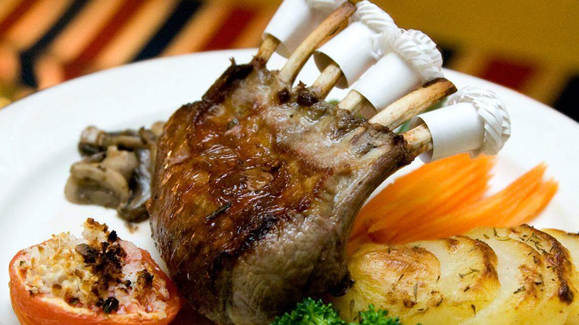 Rack of lamb at Cafe de Paris, 715 Las Olas Blvd., Fort Lauderdale. Photo by Joshua Prezant.