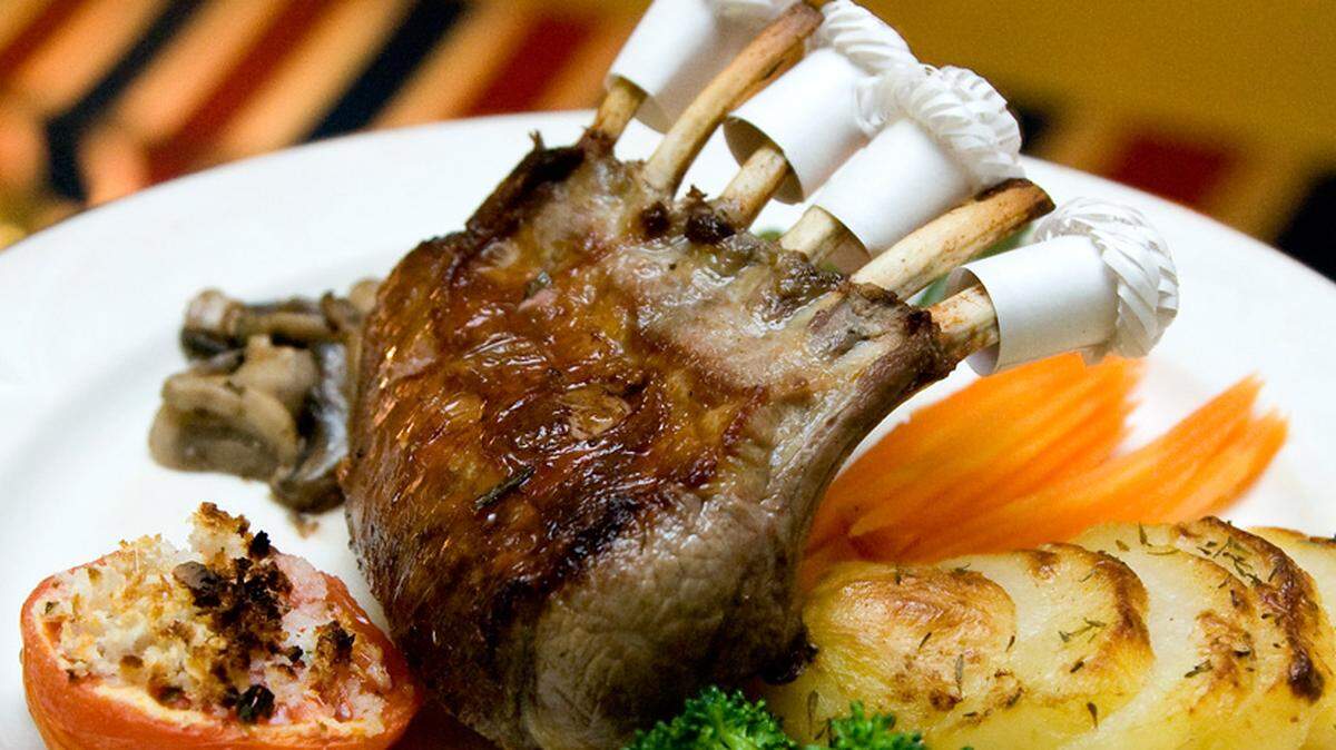 Rack of lamb at Cafe de Paris, 715 Las Olas Blvd., Fort Lauderdale. Photo by Joshua Prezant.