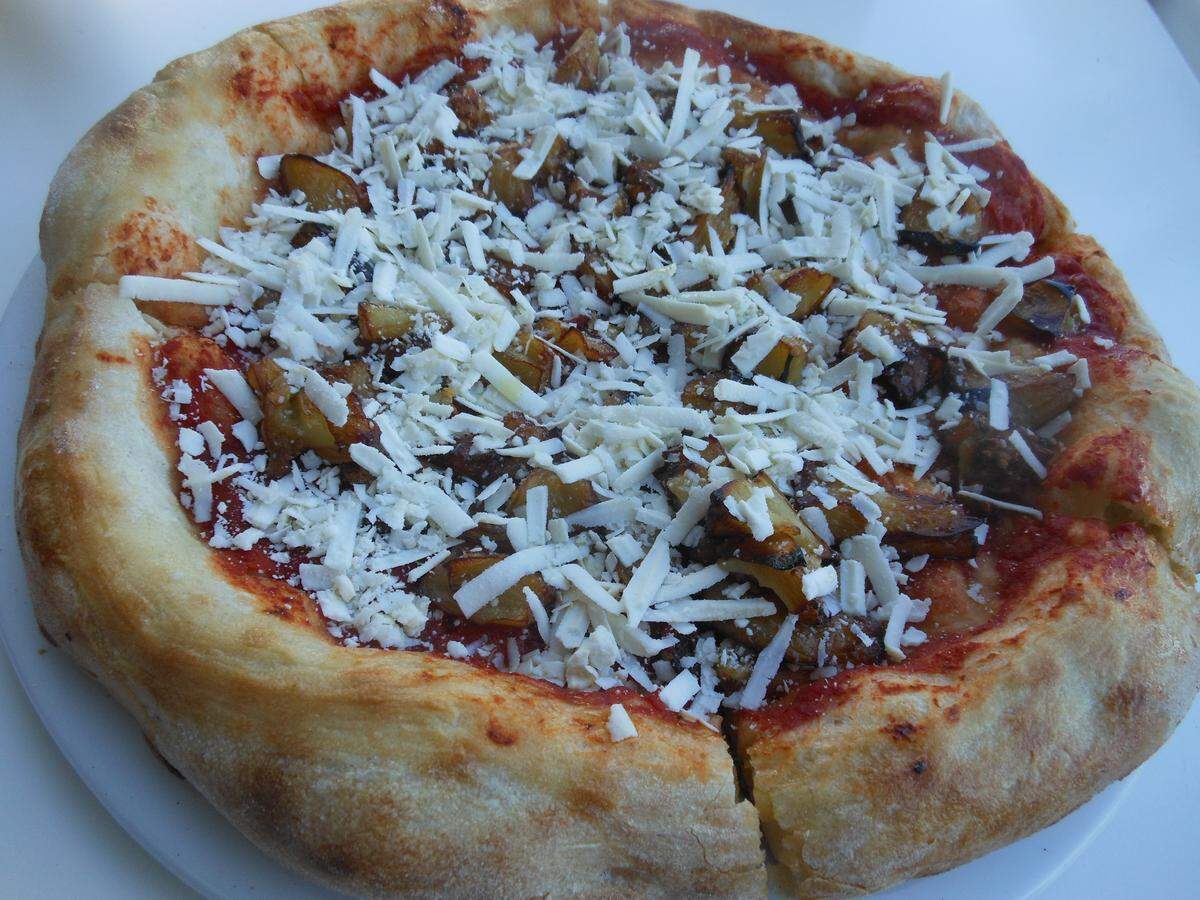 Sicilian pizza at Bay Vista Pizzeria