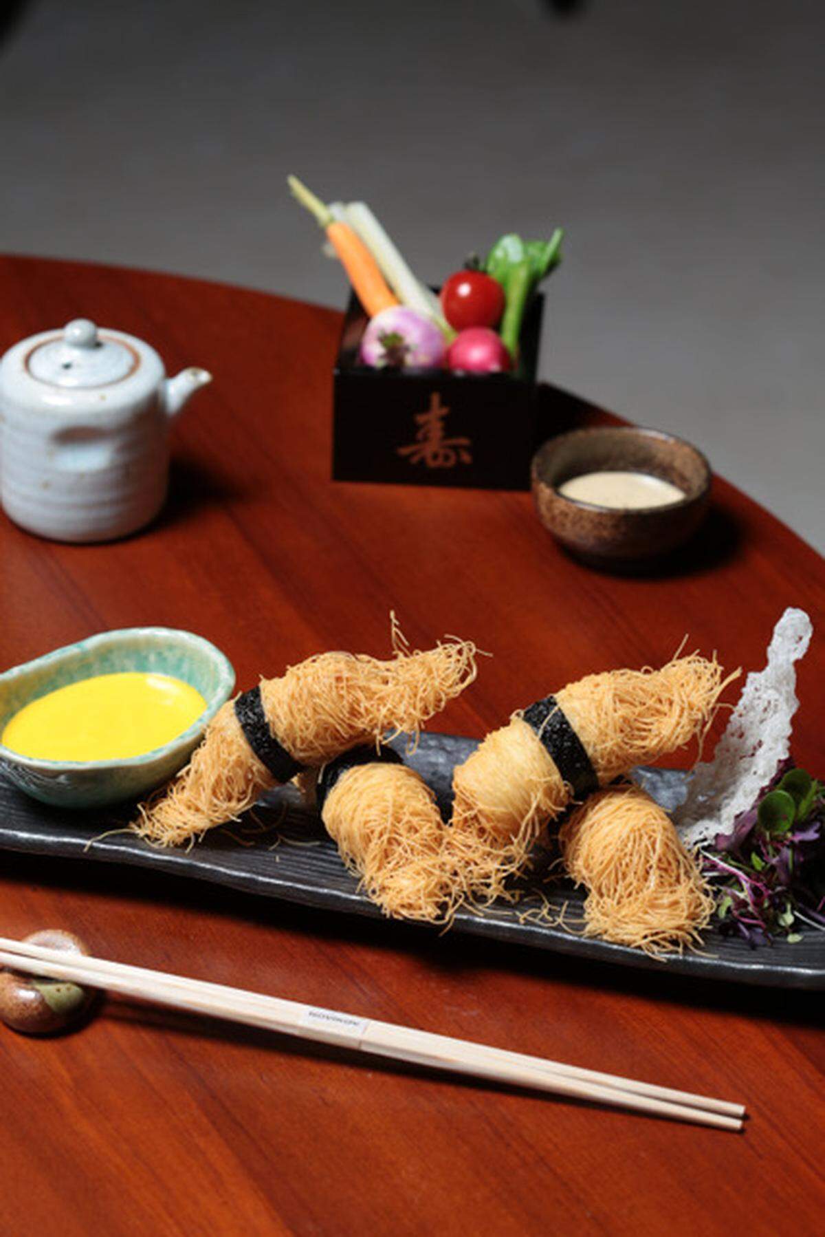 Black cod rolls at Novikov.