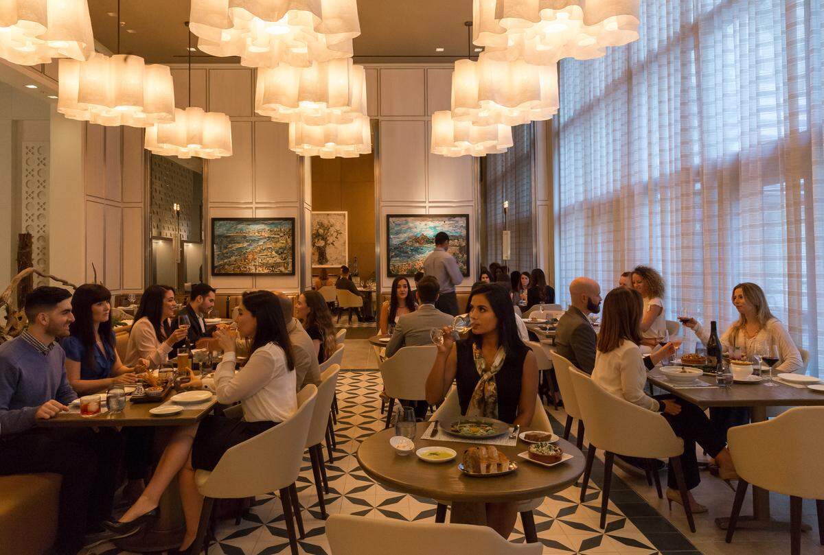 Inside Boulud Sud.