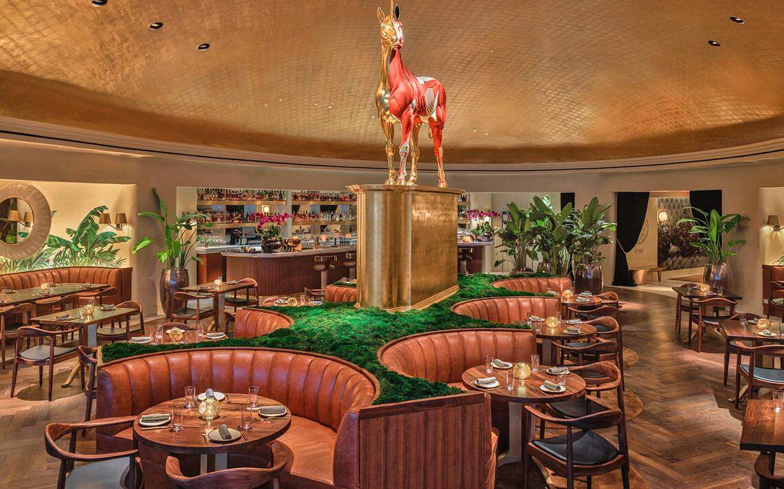 The interior of Pao by Paul Qui at the Faena Hotel.