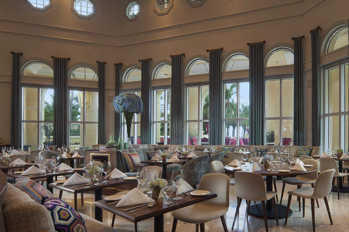 The dining room of AQ Chop House by Il Mulino.
