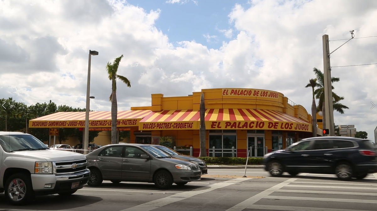 Palacio de los Jugos on the corner of Southwest 87th Avenue and 8th Street.