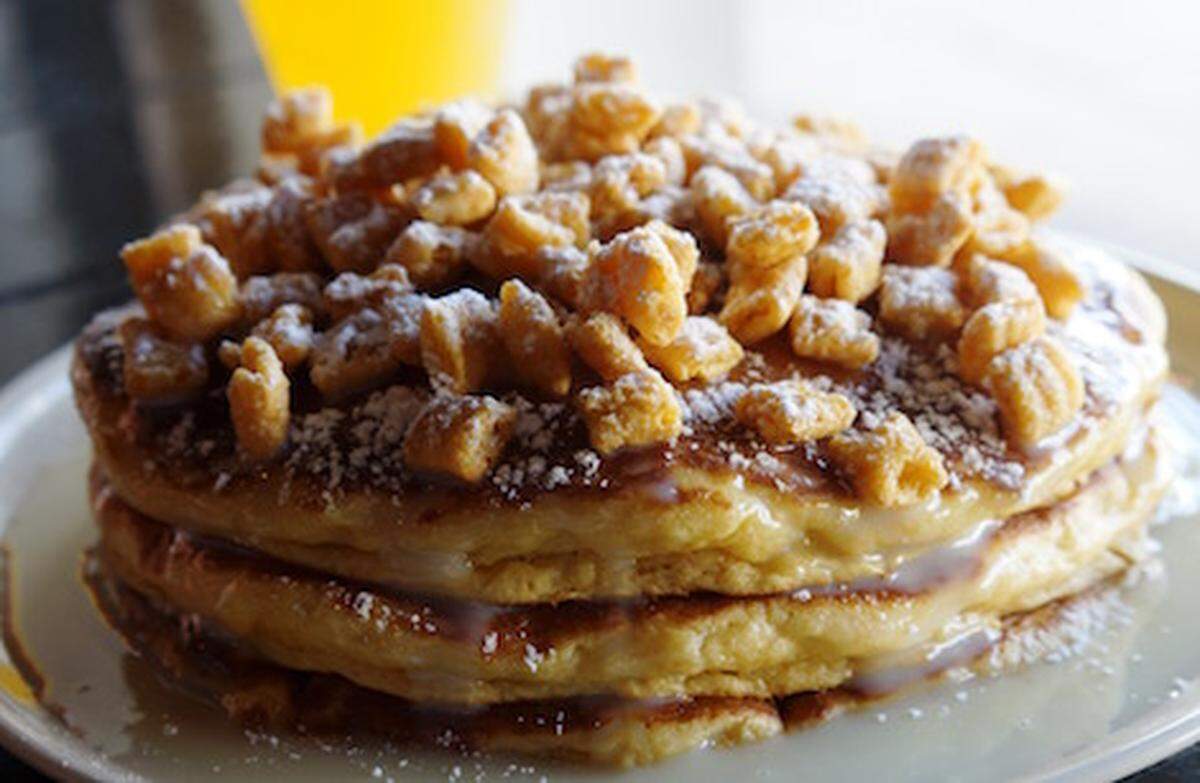 Cap'n Crunch pancakes were among Eating House's 4/20 dinner last year. This year, croquetas and waffles supplant them.