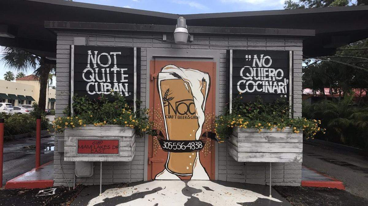 A former Farm Store has become NQC, a "not quite Cuban" drive through restaurant in Miami Lakes