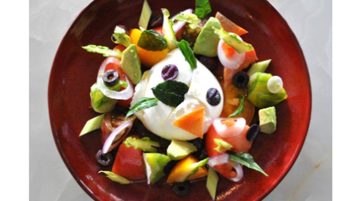 Burrata salad at Plethore et Balthazar in South Beach.