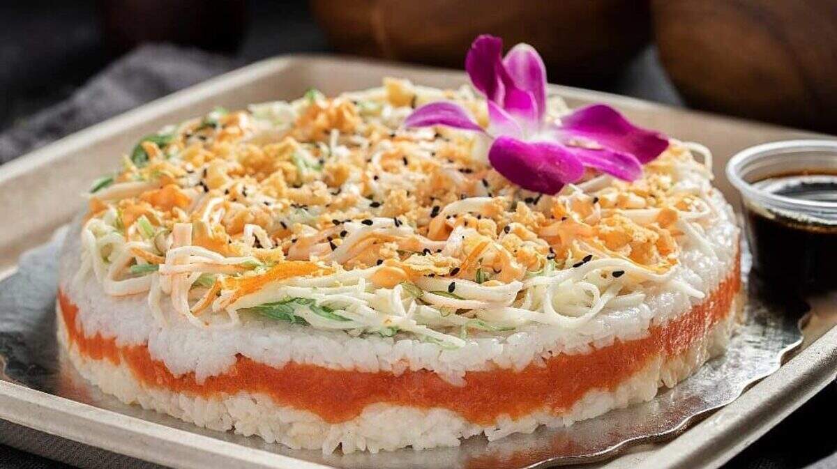 The Sushi Cake at Krudo Fish Market